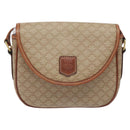 CELINE Macadam Canvas Shoulder Bag PVC Beige Gold Auth 131353-13