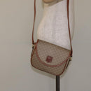 CELINE Macadam Canvas Shoulder Bag PVC Beige Gold Auth 131353-22