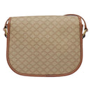 CELINE Macadam Canvas Shoulder Bag PVC Beige Gold Auth 131353-2