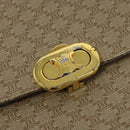 CELINE Macadam Canvas Shoulder Bag PVC Beige Gold Auth 131354-9