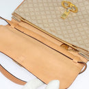 CELINE Macadam Canvas Shoulder Bag PVC Beige Gold Auth 131354-10