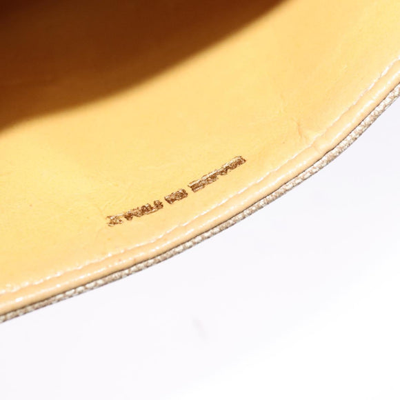 CELINE Macadam Canvas Shoulder Bag PVC Beige Gold Auth 131354