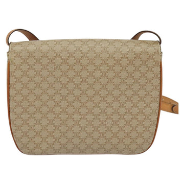 CELINE Macadam Canvas Shoulder Bag PVC Beige Gold Auth 131354 - 0