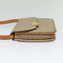 CELINE Macadam Canvas Shoulder Bag PVC Beige Gold Auth 131354-3