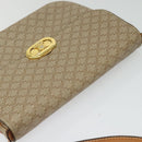 CELINE Macadam Canvas Shoulder Bag PVC Beige Gold Auth 131354-6