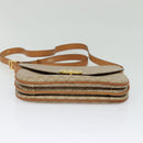 CELINE Macadam Canvas Shoulder Bag PVC Beige Gold Auth 131354-5