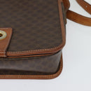 CELINE Macadam Canvas Shoulder Bag PVC Brown Gold Auth 131356-14