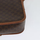 CELINE Macadam Canvas Shoulder Bag PVC Brown Gold Auth 131356-16