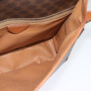 CELINE Macadam Canvas Shoulder Bag PVC Brown Gold Auth 131356-19