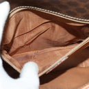 CELINE Macadam Canvas Shoulder Bag PVC Brown Gold Auth 131356-11