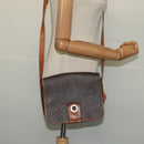 CELINE Macadam Canvas Shoulder Bag PVC Brown Gold Auth 131356-21