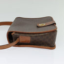 CELINE Macadam Canvas Shoulder Bag PVC Brown Gold Auth 131356-3