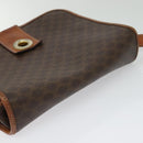 CELINE Macadam Canvas Shoulder Bag PVC Brown Gold Auth 131356-6