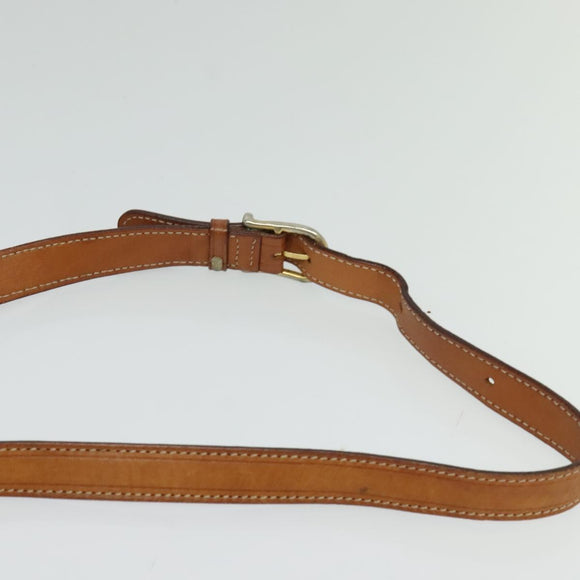 CELINE Macadam Canvas Shoulder Bag PVC Brown Gold Auth 131356