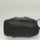 Salvatore Ferragamo Vala Hand Bag Leather 2way Black Gold Auth 131359-5