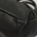 Salvatore Ferragamo Vala Hand Bag Leather 2way Black Gold Auth 131359-9