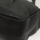 Salvatore Ferragamo Vala Hand Bag Leather 2way Black Gold Auth 131359-18