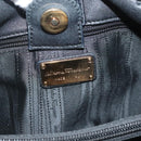 Salvatore Ferragamo Vala Hand Bag Leather 2way Black Gold Auth 131359-19