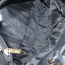 Salvatore Ferragamo Vala Hand Bag Leather 2way Black Gold Auth 131359-11