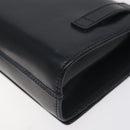 Salvatore Ferragamo Gancini Chain Shoulder Bag Leather Navy Gold Auth 131360-16