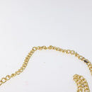 Salvatore Ferragamo Gancini Chain Shoulder Bag Leather Navy Gold Auth 131360-14