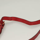 Salvatore Ferragamo Gancini Shoulder Bag Suede Red Gold Auth 131361-8