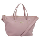 Salvatore Ferragamo Gancini Tote Bag Leather 2way Pink Gold Auth 131362-1