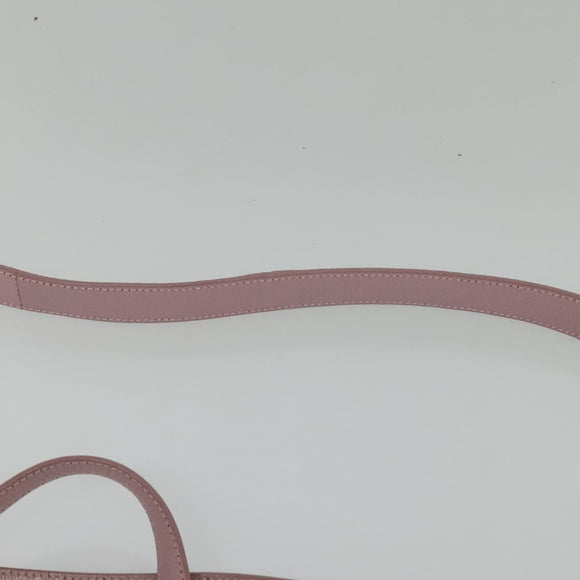 Salvatore Ferragamo Gancini Tote Bag Leather 2way Pink Gold Auth 131362