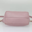 Salvatore Ferragamo Gancini Tote Bag Leather 2way Pink Gold Auth 131362-5