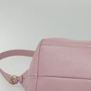 Salvatore Ferragamo Gancini Tote Bag Leather 2way Pink Gold Auth 131362-15