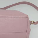 Salvatore Ferragamo Gancini Tote Bag Leather 2way Pink Gold Auth 131362-16