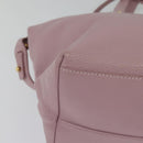 Salvatore Ferragamo Gancini Tote Bag Leather 2way Pink Gold Auth 131362-17