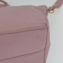 Salvatore Ferragamo Gancini Tote Bag Leather 2way Pink Gold Auth 131362-10