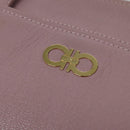 Salvatore Ferragamo Gancini Tote Bag Leather 2way Pink Gold Auth 131362-18