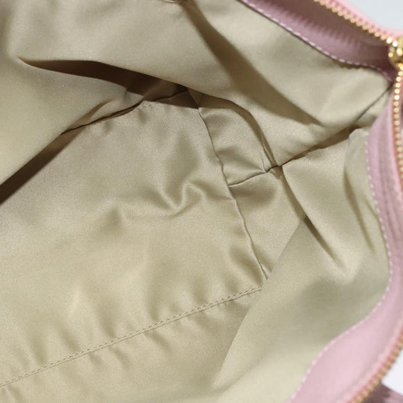 Salvatore Ferragamo Gancini Tote Bag Leather 2way Pink Gold Auth 131362