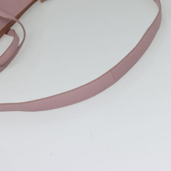 Salvatore Ferragamo Gancini Tote Bag Leather 2way Pink Gold Auth 131362