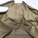 FENDI Zucca Canvas Vanity Pouch Black Brown gold Auth 131366-20