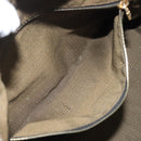 FENDI Zucca Canvas Vanity Pouch Black Brown gold Auth 131366-21