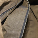 FENDI Zucca Canvas Vanity Pouch Black Brown gold Auth 131366-12