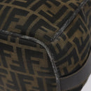 FENDI Zucca Canvas Vanity Pouch Black Brown gold Auth 131366-8