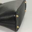 FENDI Hand Bag Leather 2way Black Gold Auth 131367-15