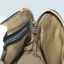 FENDI Hand Bag Leather 2way Black Gold Auth 131367-18