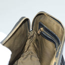 FENDI Hand Bag Leather 2way Black Gold Auth 131367-19