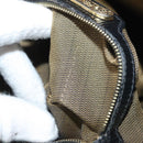 FENDI Hand Bag Leather 2way Black Gold Auth 131367-12