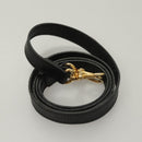 FENDI Hand Bag Leather 2way Black Gold Auth 131367-22