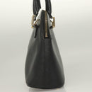 FENDI Hand Bag Leather 2way Black Gold Auth 131367-3