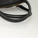 FENDI Hand Bag Leather 2way Black Gold Auth 131367-7