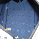 MCM Logogram Vicetos Boston Bag PVC Leather 2way White Gold Auth 131369-9