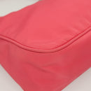 PRADA Accessory Pouch Nylon Pink Silver Auth 131374-10
