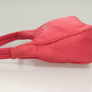 PRADA Accessory Pouch Nylon Pink Silver Auth 131374-5
